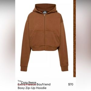 Aritzia Cozy Fleece Boyfriend Boxy Zip-up Hoodie